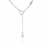 Collier pendule goutte argent personnalisé femme