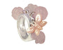 Bague argent breloque quartz rose femme