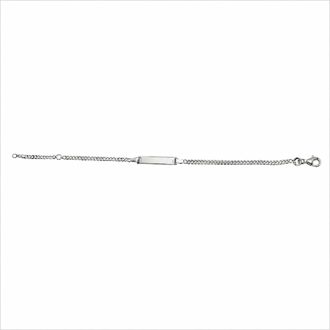 Personalized silver baby bracelet