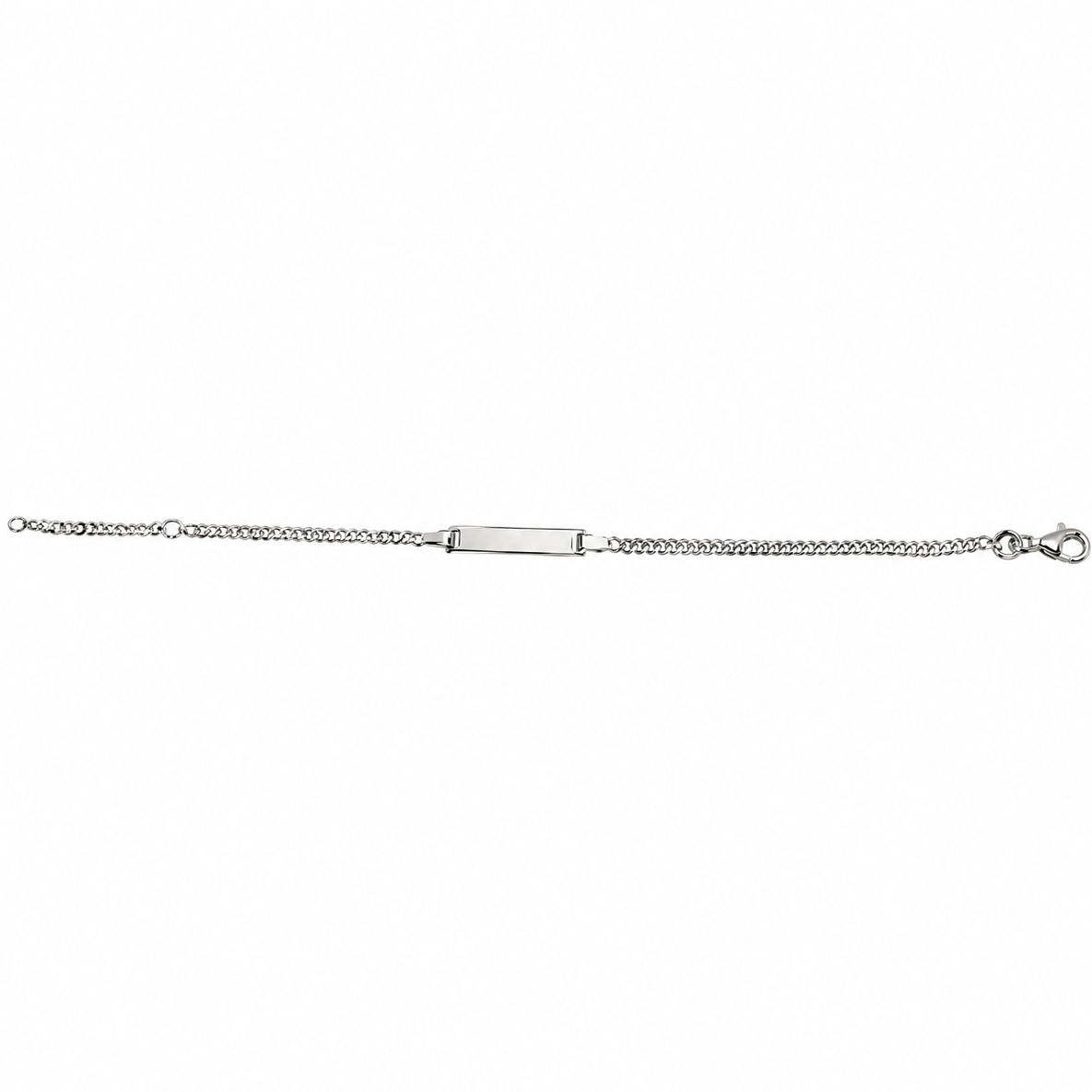 Personalized silver baby bracelet