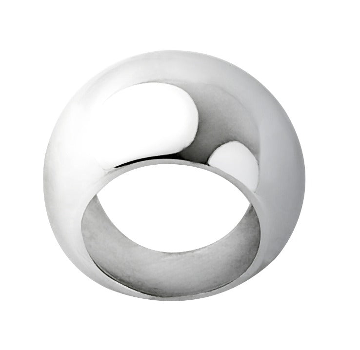 Bague large bombée argent femme