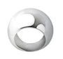 Women's wide domed silver ring