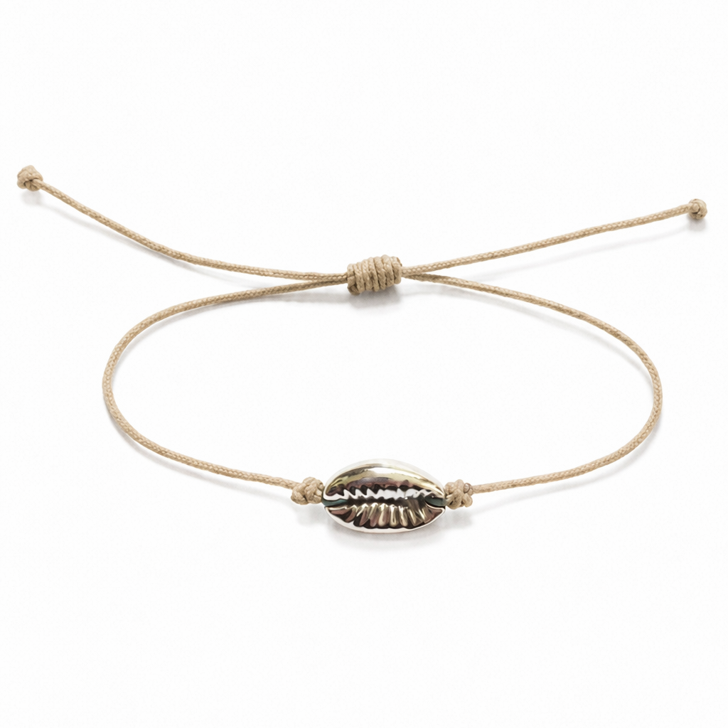 Bracelet coquillage argent femme