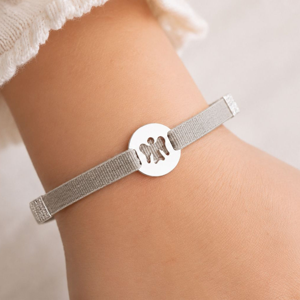 Bracelet médaille ange personnalisé enfant
