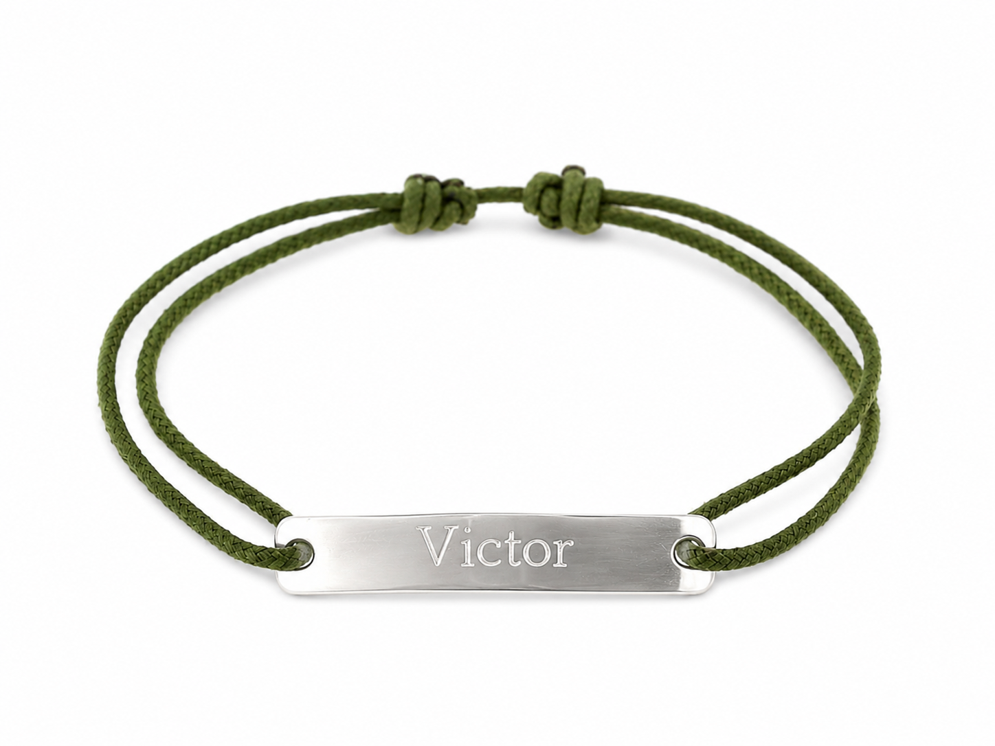 Personalized silver name bracelet for men 