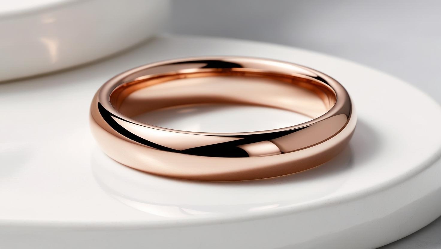 Alliance or rose femme