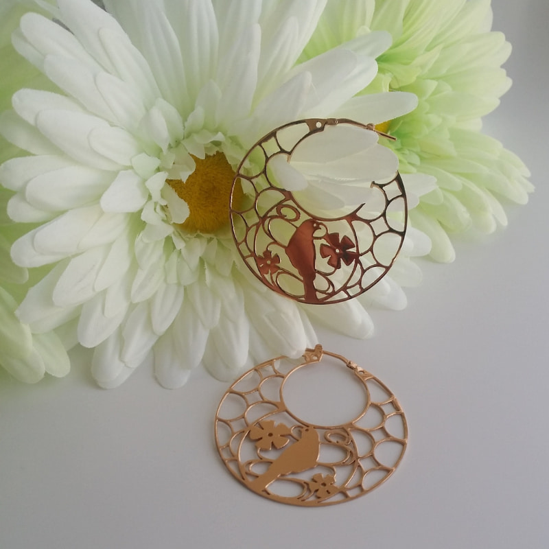 Alliance or rose femme